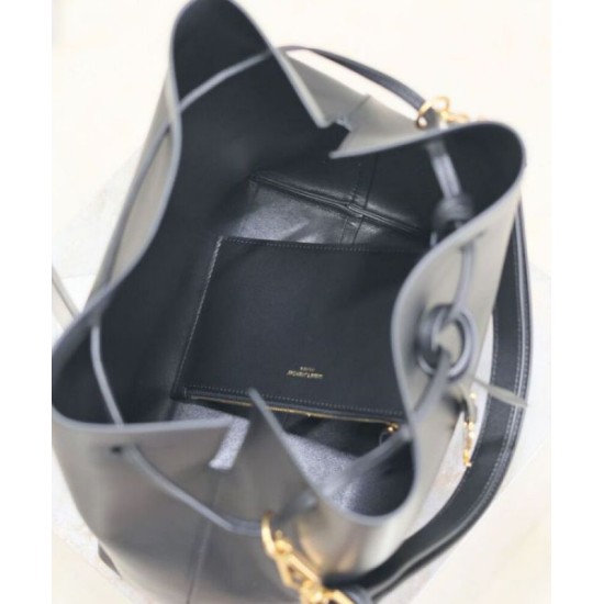 Replica YSL Saint Laurent Paris Vii Pochon In Lambskin Black