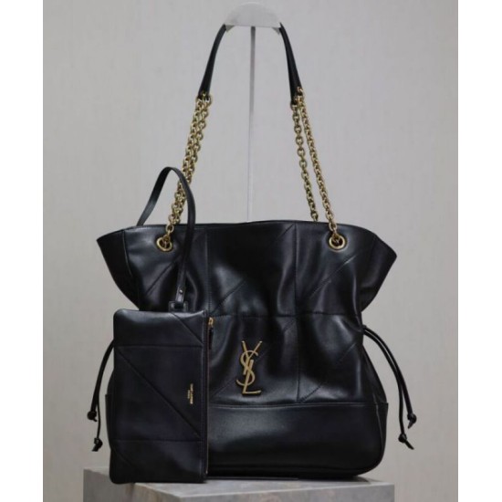 Fake YSL Saint Laurent Jamie 4.3 Sheepskin Tote Bag Black Replica