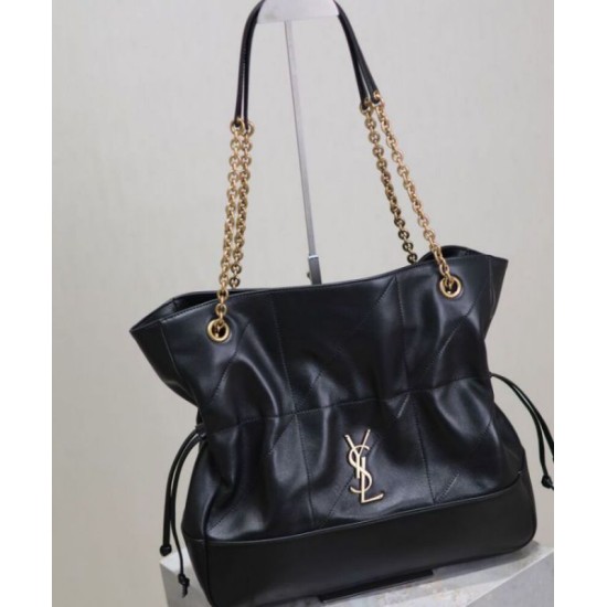 Fake YSL Saint Laurent Jamie 4.3 Sheepskin Tote Bag Black Replica
