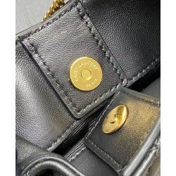 Fake YSL Saint Laurent Sade Hobo In Lambskin Black Replica