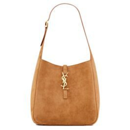 Fake YSL Saint Laurent Le 5 A 7 Supple Small In Suede Coffee Replica Fake YSL Saint Laurent Le 5 A 7 Supple Small In Suede Coffee Replica