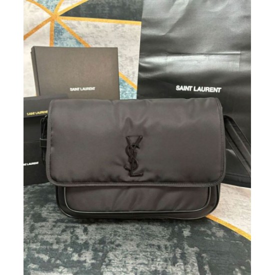 Fake YSL Saint Laurent Niki Messenger In Econyl 757146 Black Replica