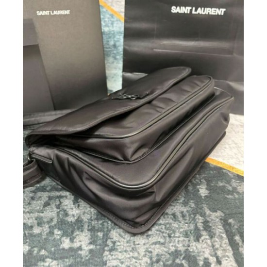 Fake YSL Saint Laurent Niki Messenger In Econyl 757146 Black Replica