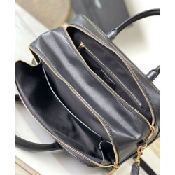 Replica YSL Saint Laurent Lyia Duffle In Quilted Lambskin Black