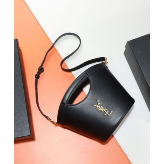 Replica YSL Saint Laurent Celia Mini Tote In Smooth Leather Black