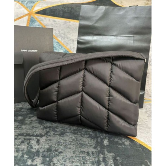Replica YSL Saint Laurent Puffer Messenger Bag In Econyl Regenerated Nylon Black