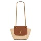 Replica YSL Saint Laurent Mini Manon In Raffia And Aged Vegetable-Tanned Leather Coffee