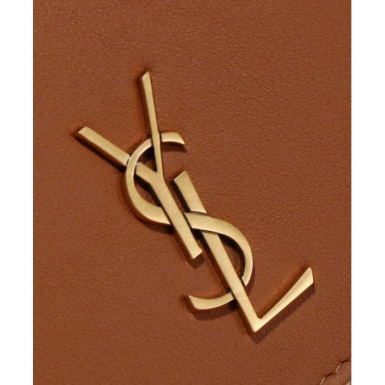 Replica YSL Saint Laurent Mini Manon In Raffia And Aged Vegetable-Tanned Leather Coffee