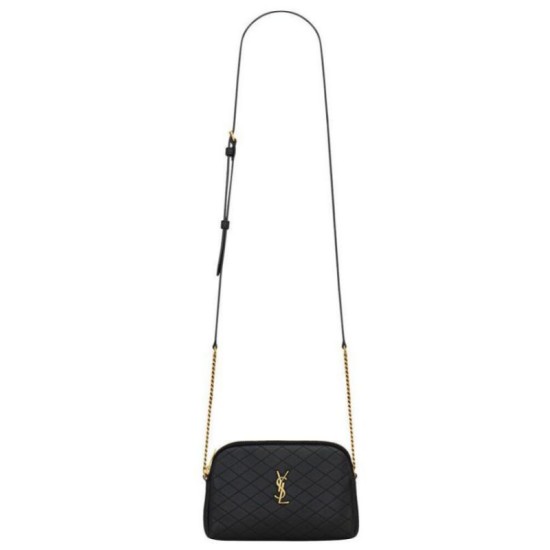 Replica YSL Saint Laurent Gaby Zipped Pouch In Quilted Lambskin Black