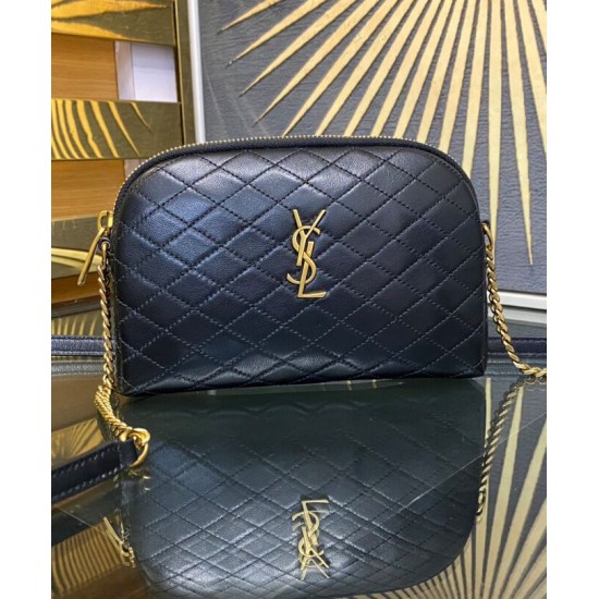 Replica YSL Saint Laurent Gaby Zipped Pouch In Quilted Lambskin Black