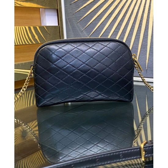 Replica YSL Saint Laurent Gaby Zipped Pouch In Quilted Lambskin Black