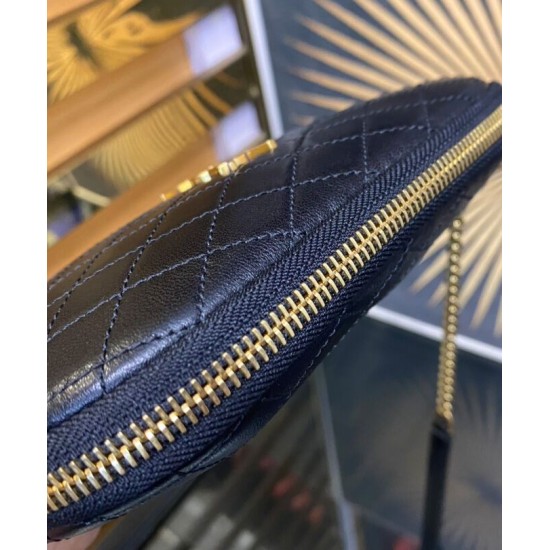 Replica YSL Saint Laurent Gaby Zipped Pouch In Quilted Lambskin Black