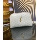 Replica YSL Saint Laurent Gaby Zipped Pouch In Quilted Lambskin Cream