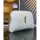 Replica YSL Saint Laurent Gaby Zipped Pouch In Quilted Lambskin Cream