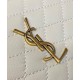 Replica YSL Saint Laurent Gaby Zipped Pouch In Quilted Lambskin Cream