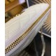 Replica YSL Saint Laurent Gaby Zipped Pouch In Quilted Lambskin Cream