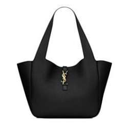 Fake YSL Saint Laurent Bea Tote In Grained Leather Black Replica