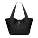 Fake YSL Saint Laurent Bea Tote In Grained Leather Black Replica