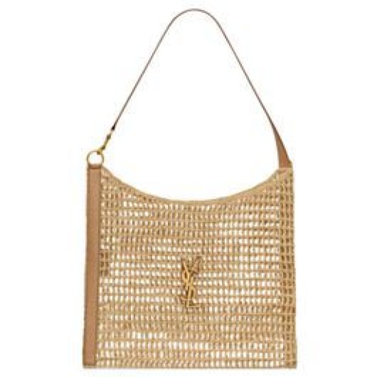 Fake YSL Saint Laurent Oxalis Bag In Raffia Macrame Apricot Replica Fake YSL Saint Laurent Oxalis Bag In Raffia Macrame Apricot Replica