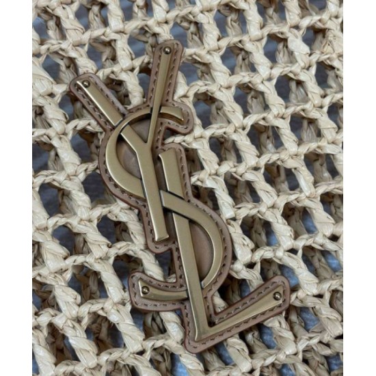 Fake YSL Saint Laurent Oxalis Bag In Raffia Macrame Apricot Replica Fake YSL Saint Laurent Oxalis Bag In Raffia Macrame Apricot Replica