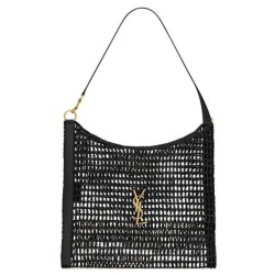 Fake YSL Saint Laurent Oxalis Bag In Raffia Macrame Black Replica