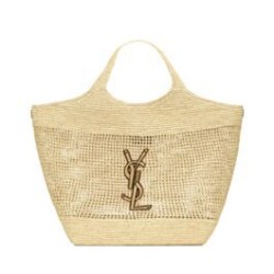 Fake YSL Saint Laurent Icare In Raffia Apricot Replica