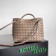 Replica Bottega Veneta Andiamo Small Bag Praline Intrecciato Lambskin