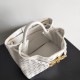 Replica Bottega Veneta Small Andiamo Bag White Intrecciato Lambskin
