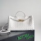 Fake Bottega Veneta Andiamo Small East/West Bag White Intrecciato Lambskin Replica Fake Bottega Veneta Andiamo Small East/West Bag White Intrecciato Lambskin Replica