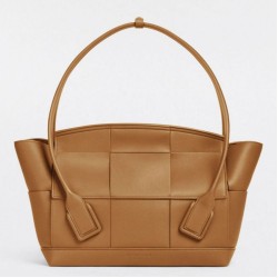 Fake Bottega Veneta Arco Medium Bag Caramel Grained  Replica