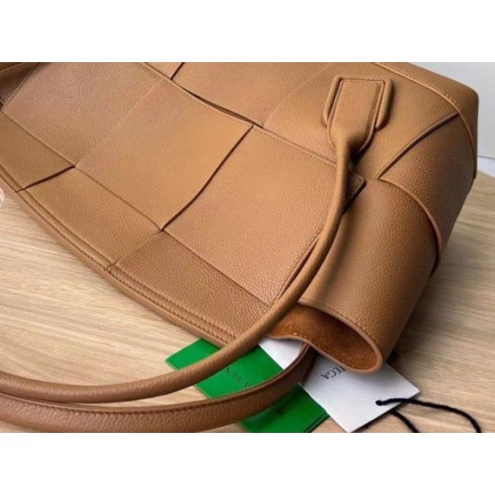 Fake Bottega Veneta Arco Medium Bag Caramel Grained  Replica