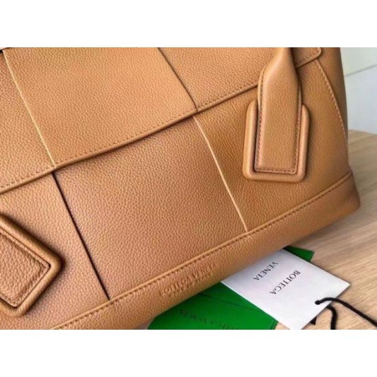 Fake Bottega Veneta Arco Medium Bag Caramel Grained  Replica