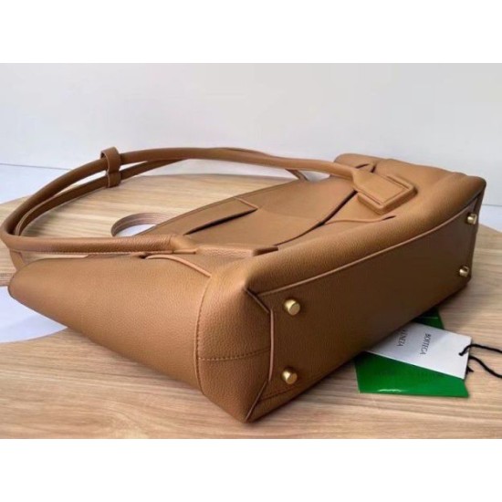 Fake Bottega Veneta Arco Medium Bag Caramel Grained  Replica