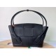 Replica Bottega Veneta Arco Medium Bag Black Grained 