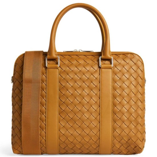 Fake Bottega Veneta Large Briefcase Brown Intrecciato Calfskin Replica