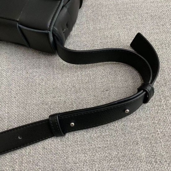 Replica Bottega Veneta Cassette Bag Black Lambskin