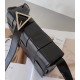 Replica Bottega Veneta Cassett Bag Black Wrinkled Calfskin