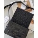 Replica Bottega Veneta Cassett Bag Black Wrinkled Calfskin