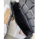 Replica Bottega Veneta Cassett Bag Black Wrinkled Calfskin