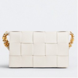 Replica Bottega Veneta Cassette Bag White Grained 