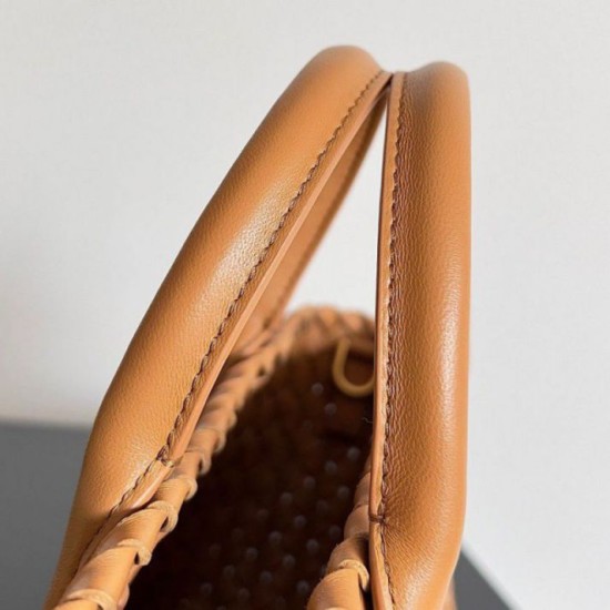 Replica Bottega Veneta Mini Cabat Bag Caramel Intrecciato Lambskin Replica Bottega Veneta Mini Cabat Bag Caramel Intrecciato Lambskin
