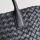 Replica Bottega Veneta Mini Cabat Bag Black Intrecciato Lambskin