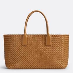 Replica Bottega Veneta Medium Cabat Bag Caramel Intrecciato Lambskin