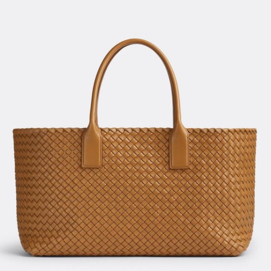 Replica Bottega Veneta Medium Cabat Bag Caramel Intrecciato Lambskin