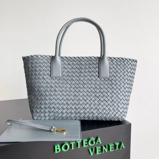 Replica Bottega Veneta Cabat Medium Bag Thunder Intrecciato Lambskin