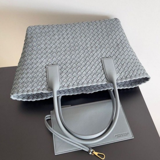 Replica Bottega Veneta Cabat Medium Bag Thunder Intrecciato Lambskin