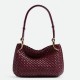 Replica Bottega Veneta Clicker Small Bag Bordeaux Intrecciato Lambskin