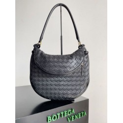 Replica Bottega Veneta Gemelli Medium Bag Black Intrecciato Lambskin