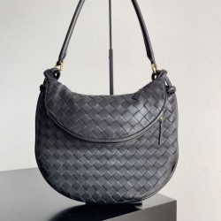 Replica Bottega Veneta Gemelli Medium Bag Black Intrecciato Lambskin