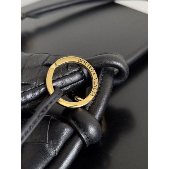 Replica Bottega Veneta Gemelli Medium Bag Black Intrecciato Lambskin